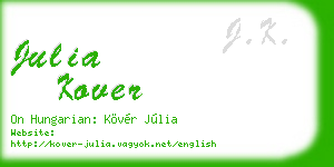 julia kover business card