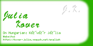 julia kover business card
